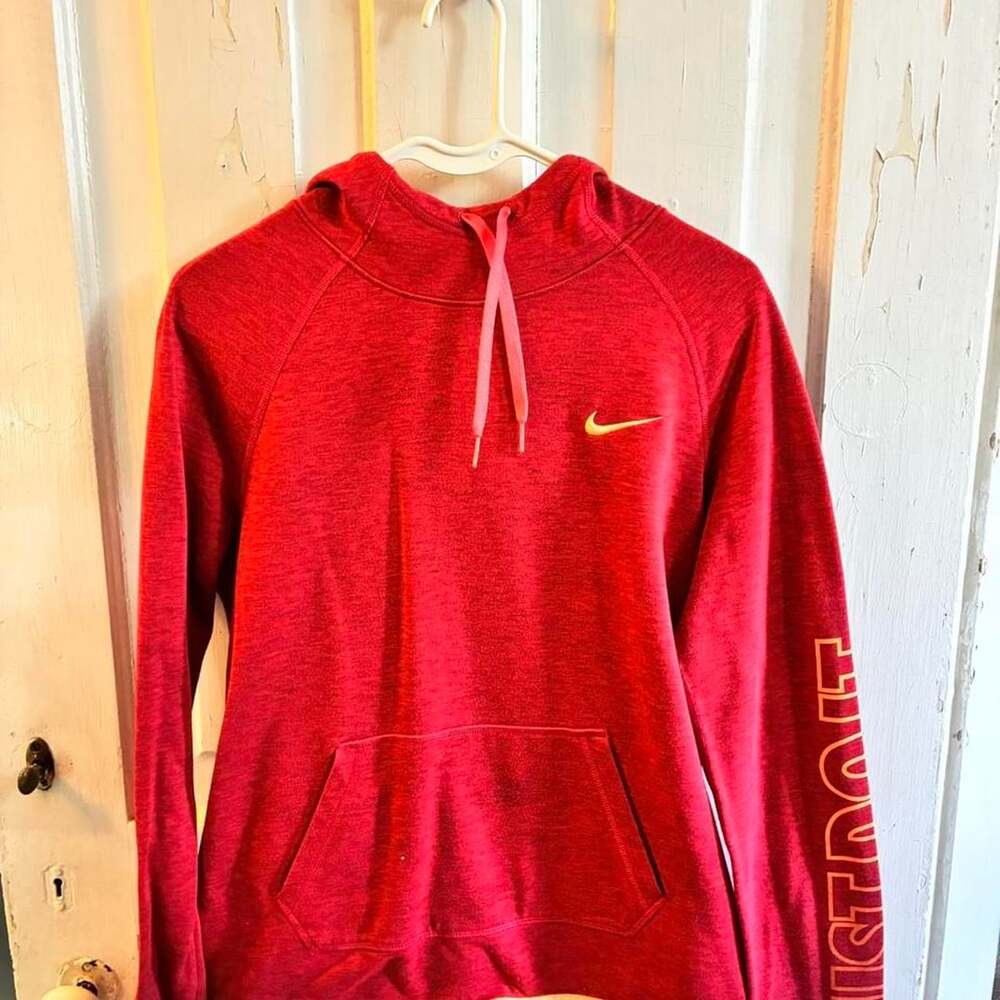 Nike Dri-FIT Red Athletic Hoodie Sweatshirt
